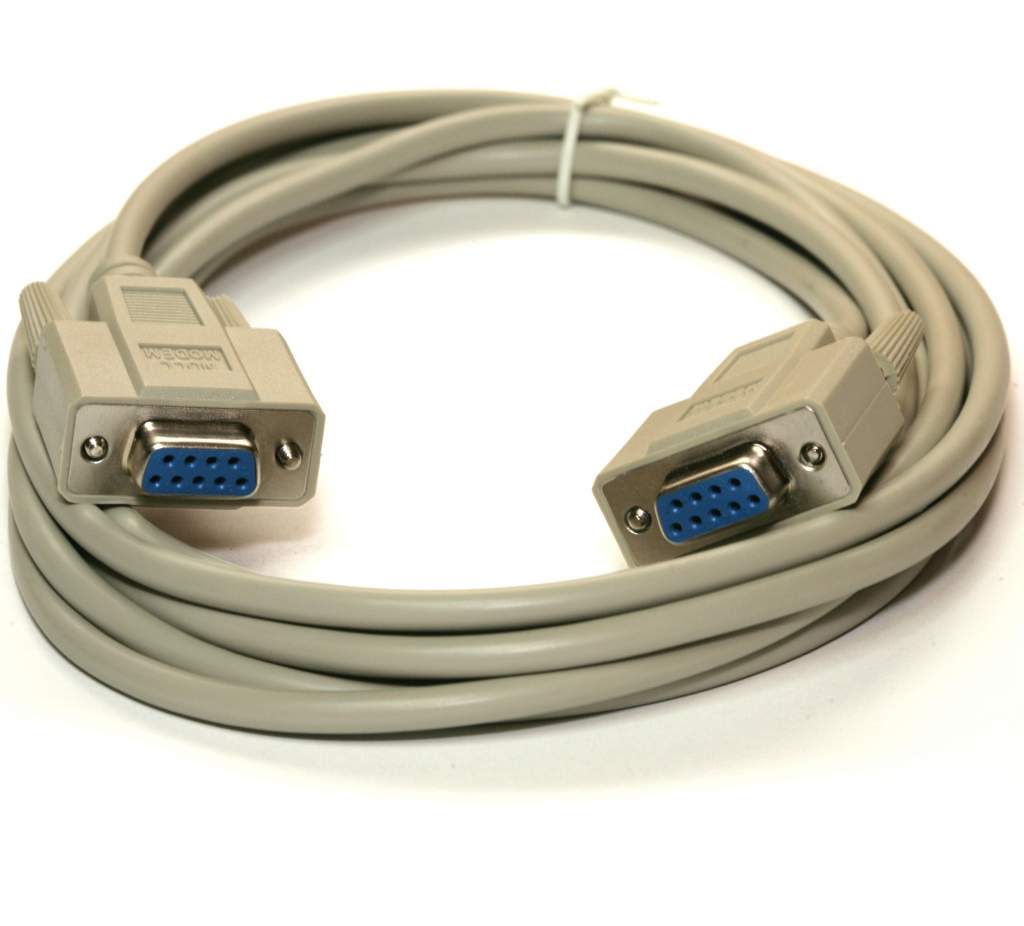 SERIAL NULL MODEM CABLE 10FT DB9-F DB9-F