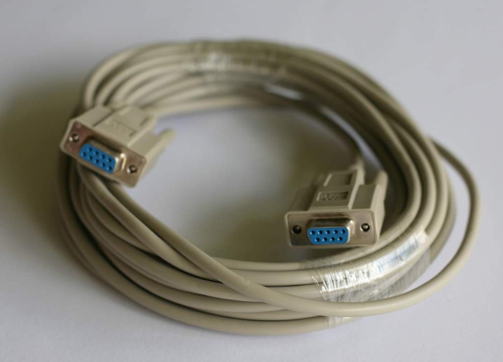 SERIAL NULL MODEM CABLE 25FT DB9-F DB9-F
